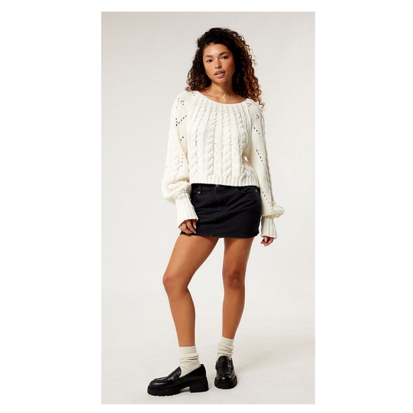❗SOLD❗NWT S FREE PEOPLE White Sandre Sweater - Picture 5 of 7